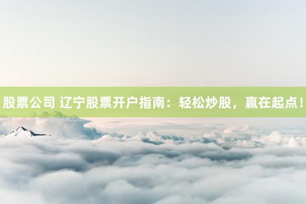 股票公司 辽宁股票开户指南：轻松炒股，赢在起点！