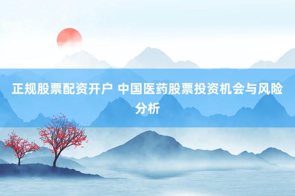 正规股票配资开户 中国医药股票投资机会与风险分析